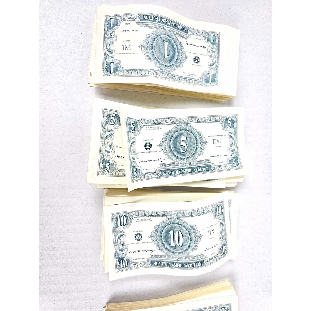 Hasbro Monopoly America Edition Paper Money Replacement Bills Accessory 2002